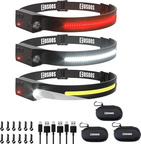 cosoos headlamp|COSOOS LED Headlamp Flashlight, Rechargeable .